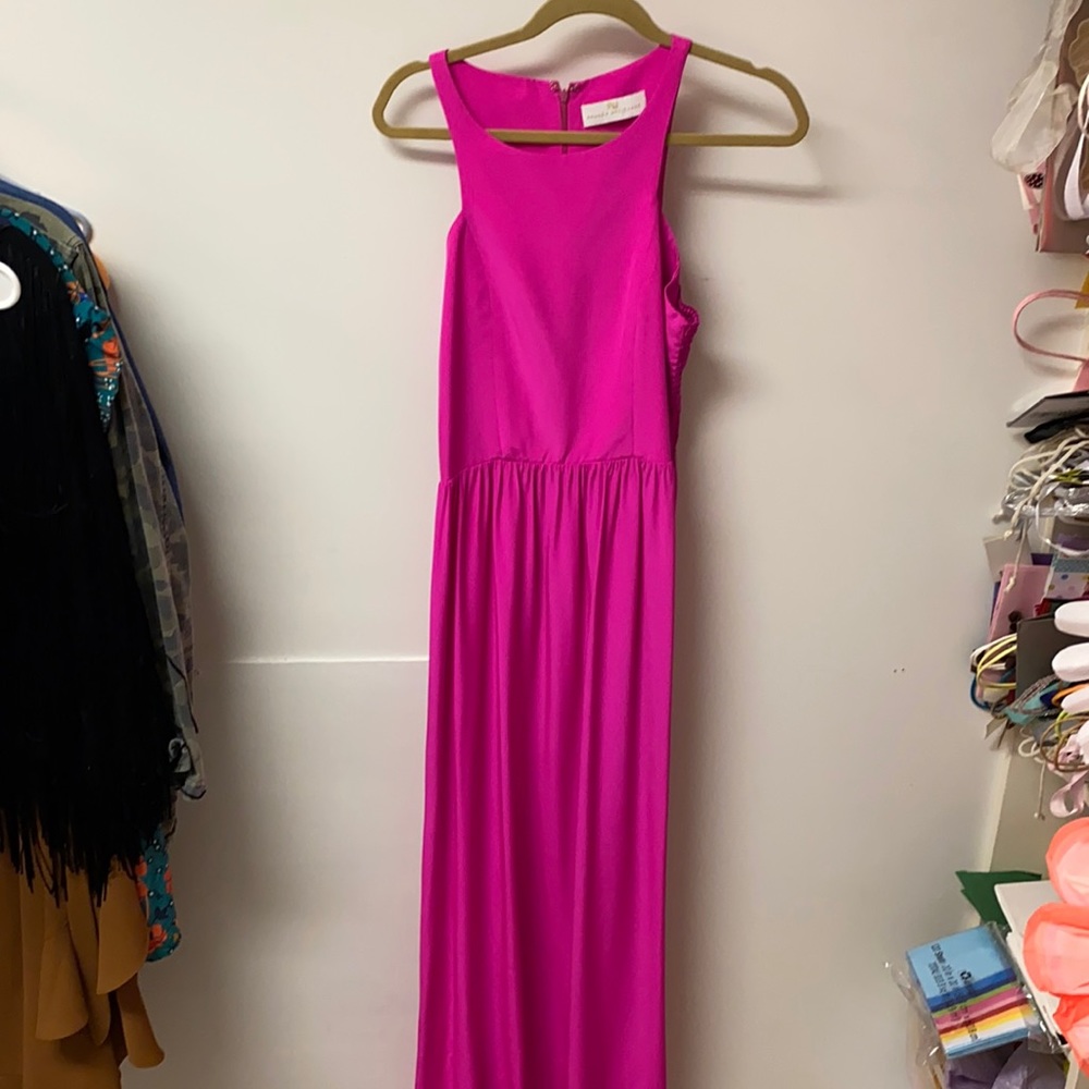 Amanda Uprichard Hot Pink Long Dress - Size L